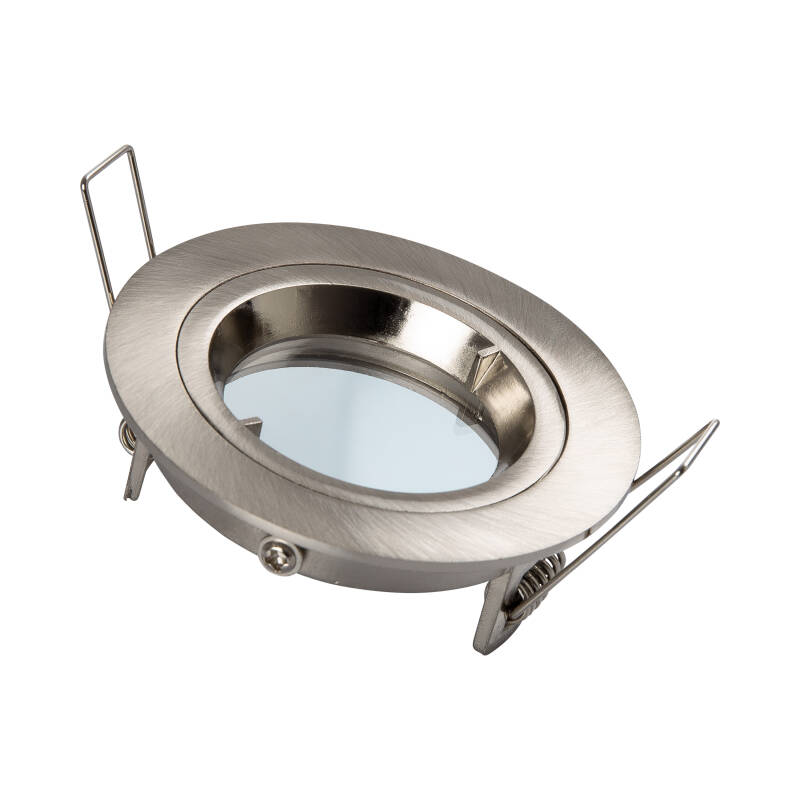 Aro Downlight Circular Prata para Lâmpada LED GU10 / GU5.3 Corte Ø 65 mm