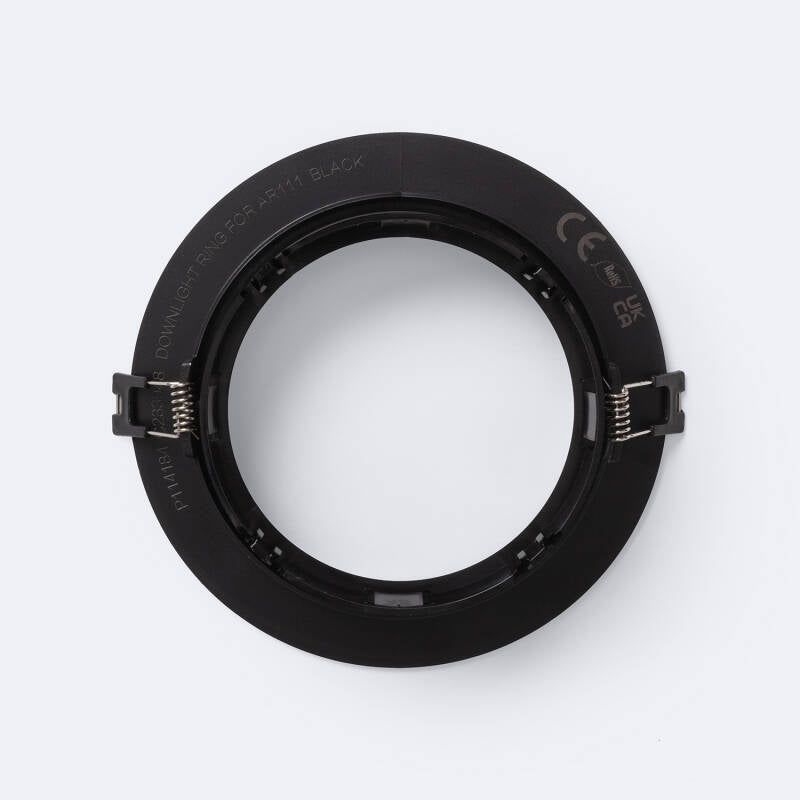Aro Downlight Encastrável Circular Direccionável para Lâmpada LED GU10 AR111 Corte Ø135 mm