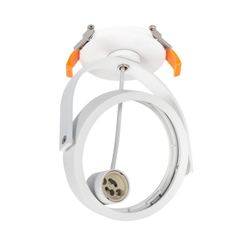 Aro Downlight Encastrável Circular Direcionável com Lâmpada LED GU10 AR111