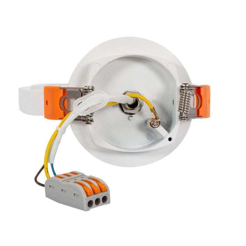Aro Downlight Encastrável Circular Direcionável com Lâmpada LED GU10 AR111