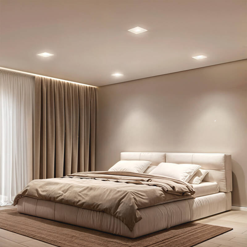 Aro Downlight Integração em Gesso/Pladur LED Quadrado 18W Corte 333x333 mm UGR17