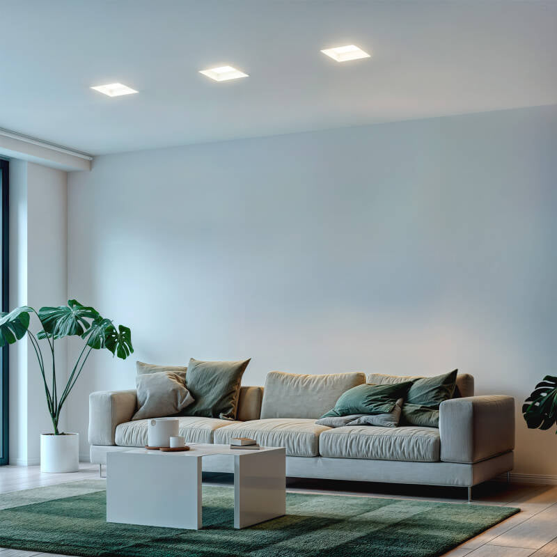 Aro Downlight Integração em Gesso/Pladur LED Quadrado 9W Corte 223x223 mm UGR17
