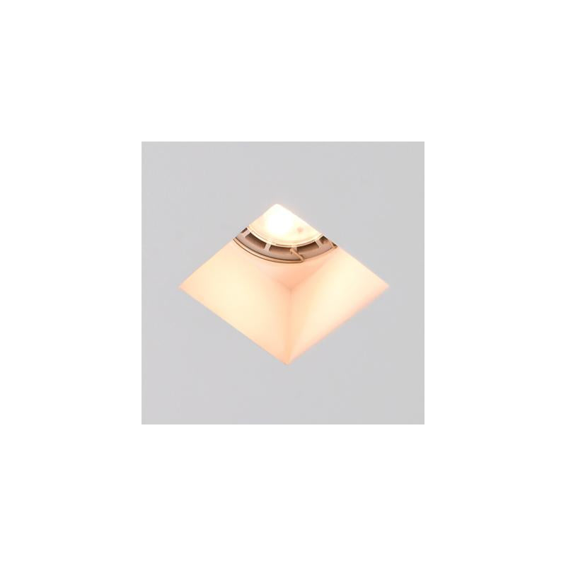 Aro Downlight Integração em Gesso/Pladur Quadrado para Lâmpada LED GU10 / GU5.3 Corte 123x123 mm UGR17