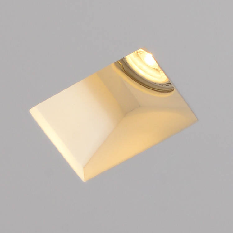 Aro Downlight Integração em Gesso/Pladur Quadrado para Lâmpada LED GU10 / GU5.3 Corte 123x123 mm UGR17