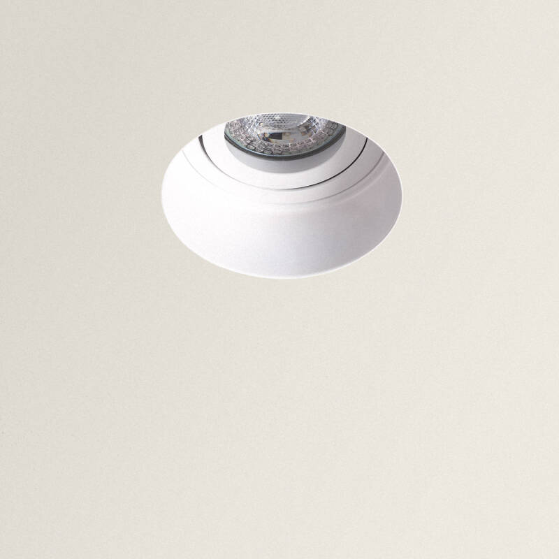 Aro Downlight Integração Gesso/Pladur Circular para Lâmpada LED GU10 Ø 90 mm Trimless