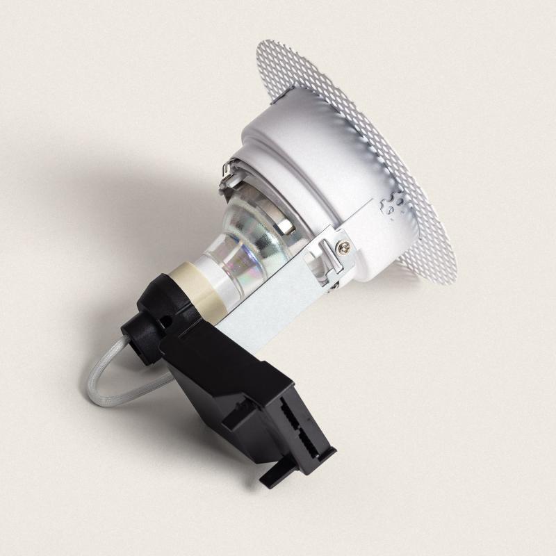 Aro Downlight Integração Gesso/Pladur Circular para Lâmpada LED GU10 Ø 90 mm Trimless