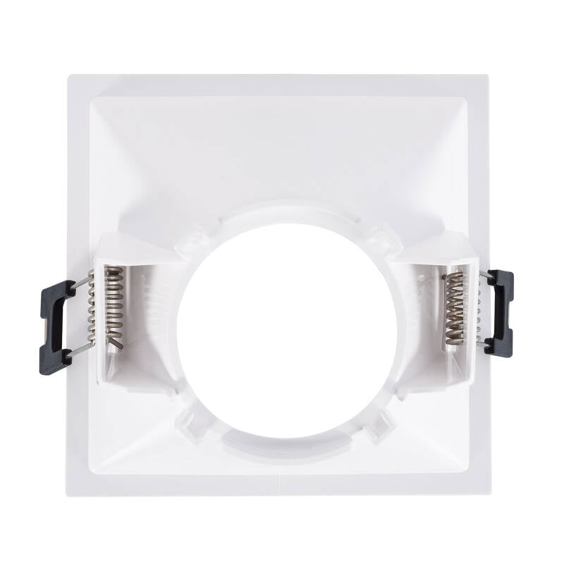 Aro Downlight Quadrado 45º Baixo UGR para Lâmpada LED GU10 / GU5.3 Corte 85 x 85 mm