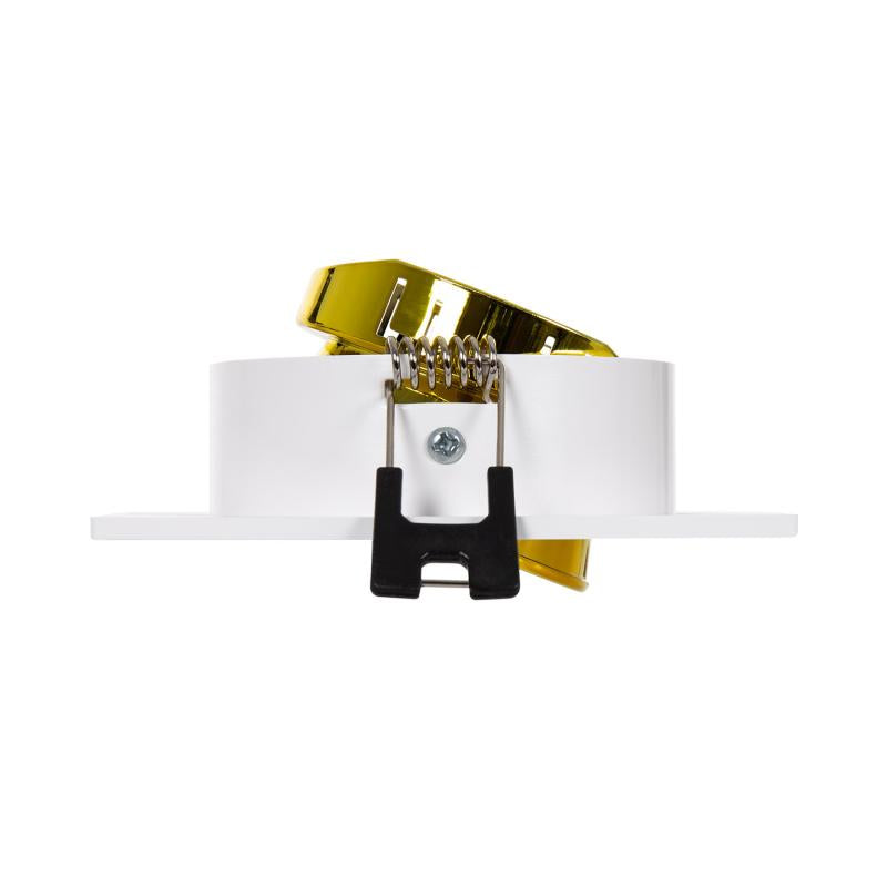Aro Downlight Quadrado Basculante de Cores para Lâmpada LED GU10/GU5.3 Corte Ø80 mm