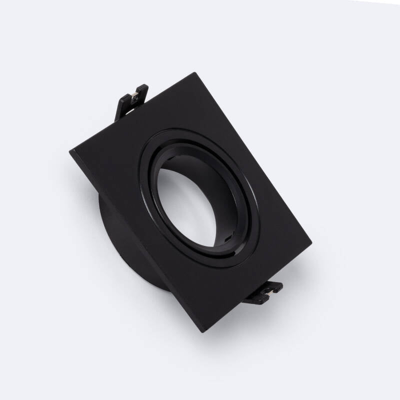 Aro Downlight Quadrado Basculante para Lámpada LED GU10 / GU5.3 Corte Ø 75 mm