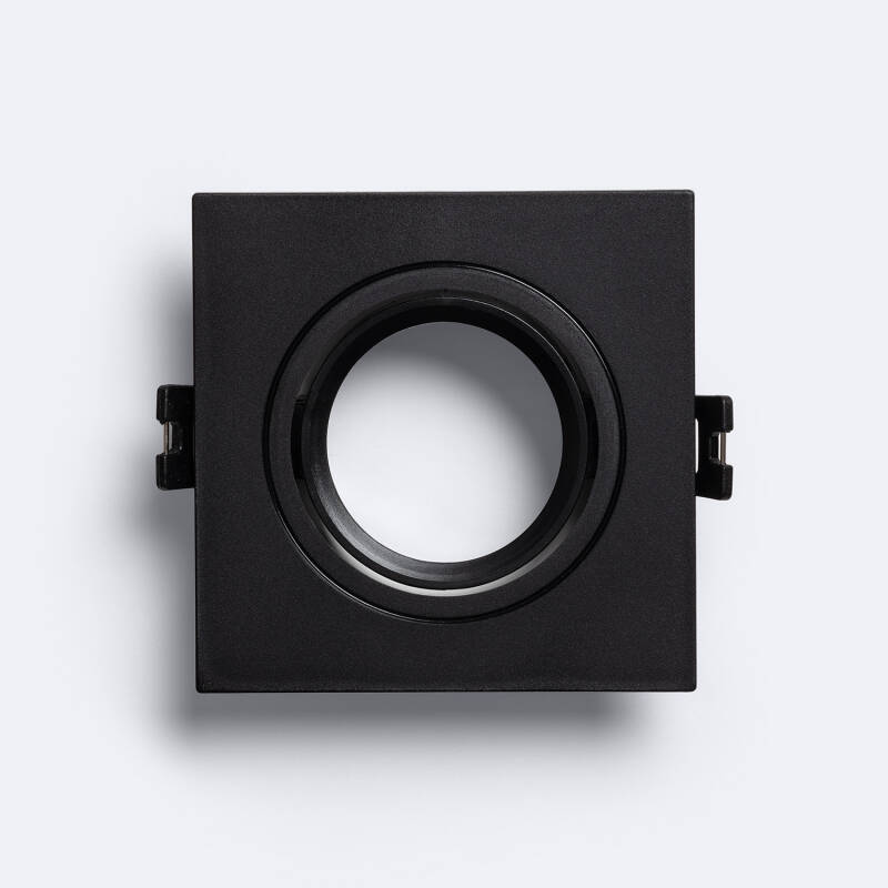 Aro Downlight Quadrado Basculante para Lámpada LED GU10 / GU5.3 Corte Ø 75 mm