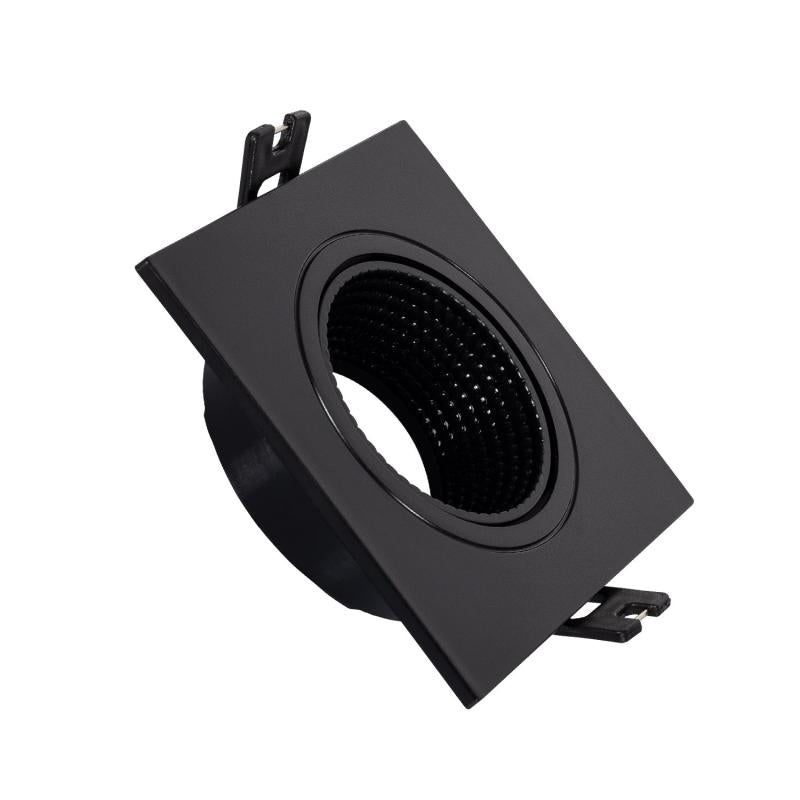 Aro Downlight Quadrado Basculante para Lâmpada LED GU10 / GU5.3 Corte Ø80 mm