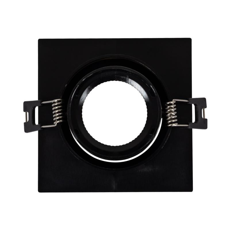 Aro Downlight Quadrado Basculante para Lâmpada LED GU10 / GU5.3 Corte Ø80 mm