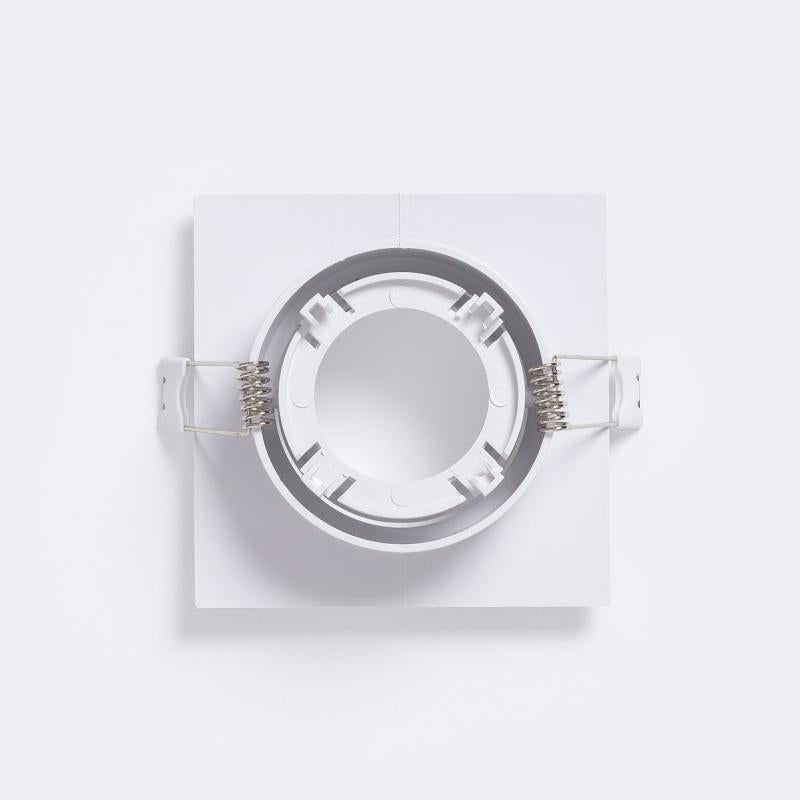 Aro Downlight Quadrado Branco para Lâmpada LED GU10 / GU5.3 Corte 75x75 mm