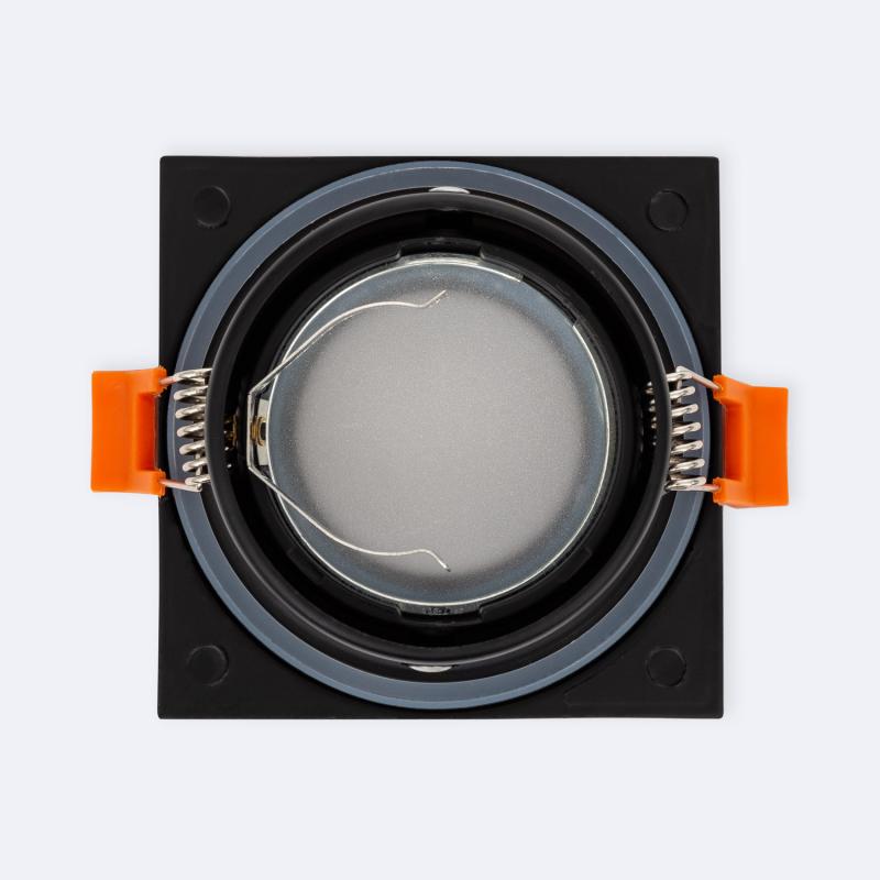 Aro Downlight Quadrado IP65 para Lâmpada LED GU10 Corte Ø75 mm
