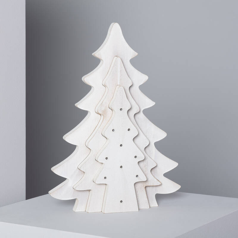 Árvore de Natal LED Madeira à Pilhas Kolm