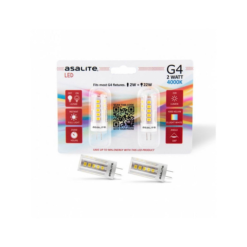 Lâmpada LED Asalite G4 2W 220Lm 3000K IP20