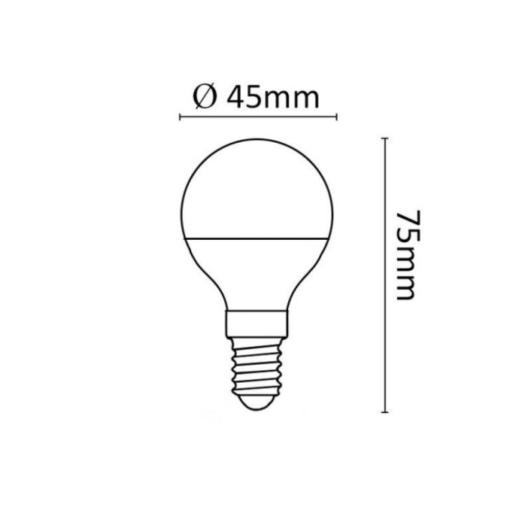 Lâmpada LED Asalite E14 6W 510Lm 3000K IP20