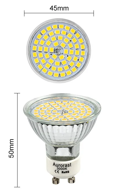 Lâmpada LED GU10 Aurorast 5W