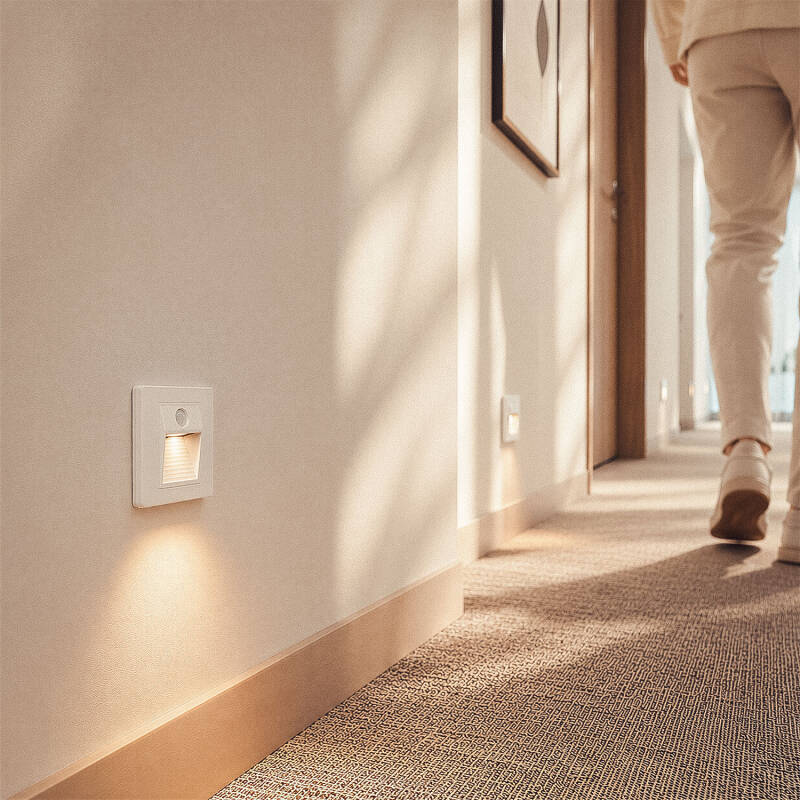 Baliza de Parede LED Encastrável com Sensor PIR Olite