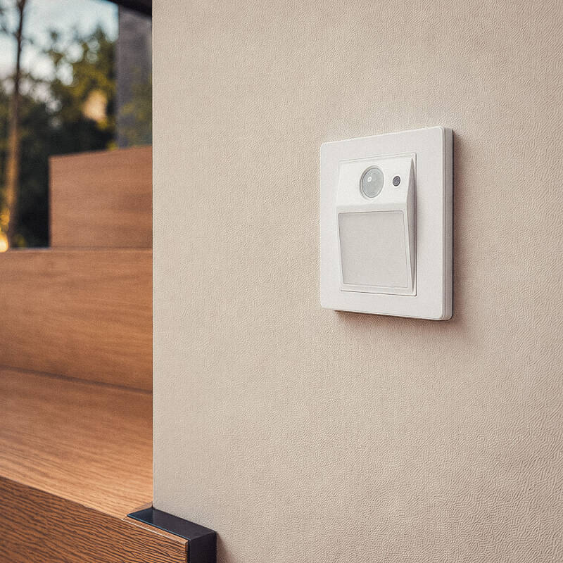 Baliza de Parede LED Encastrável com Sensor PIR e Crepuscular Olite