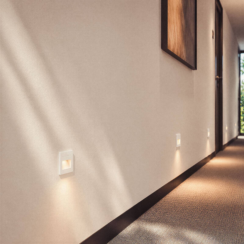 Baliza de Parede LED Encastrável Quadrado Olite