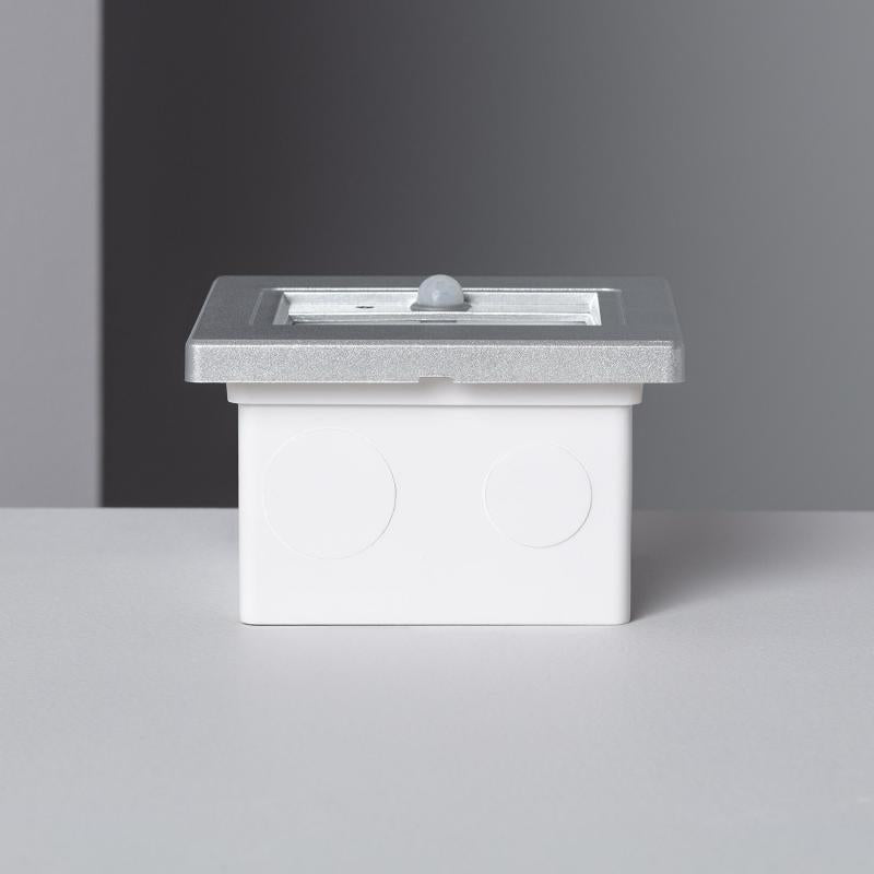 Baliza de Parede LED 1.5 W Encastrável com Sensor PIR Bark Cinza