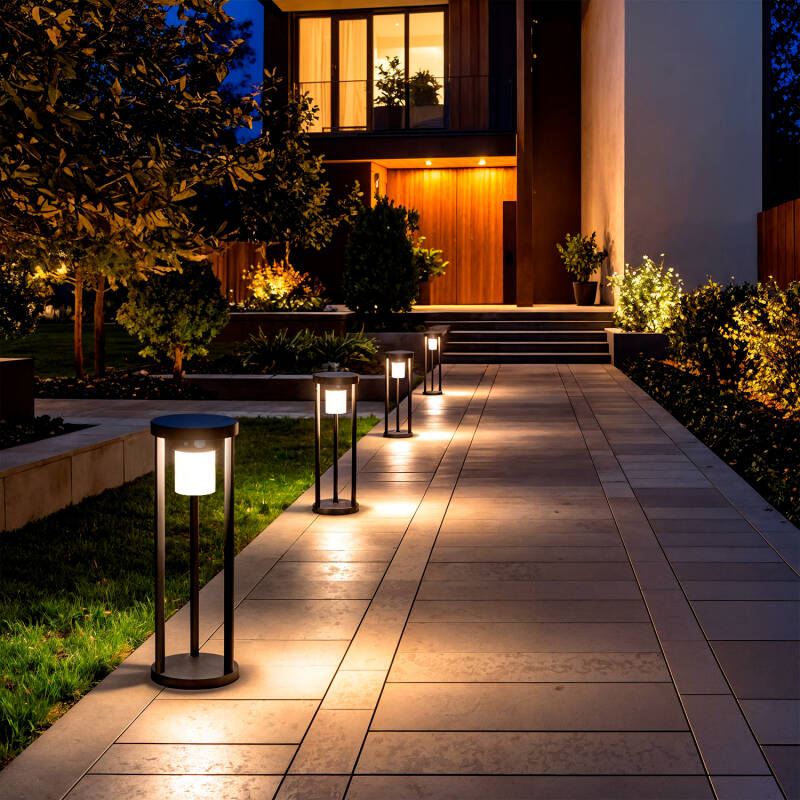 Baliza de Pé Exterior Solar LED 2W 40cm Alumínio com Sensor de Movimento Eneko