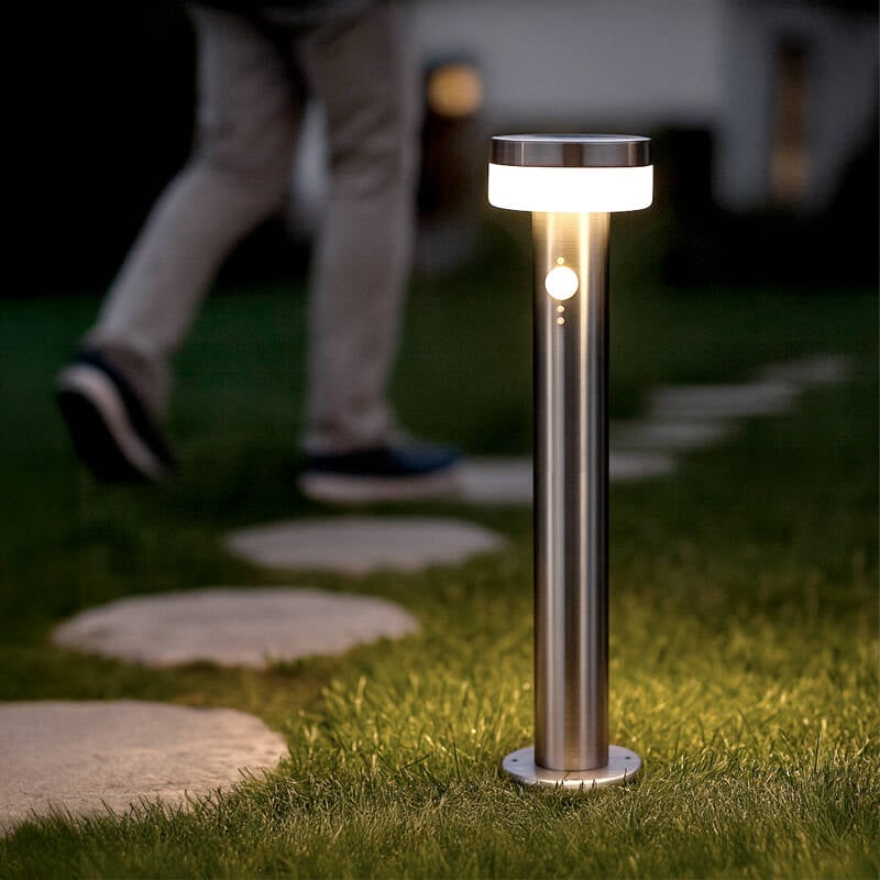 Baliza de Pé Exterior Solar LED 50cm Alumínio Ashier