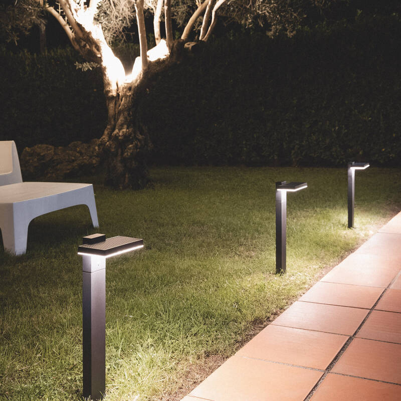 Baliza de Pé Exterior Solar LED 5W 50cm Alumínio com Sensor de Movimento Bran