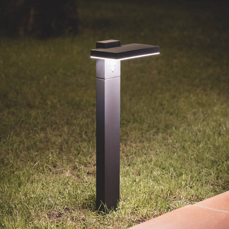 Baliza de Pé Exterior Solar LED 5W 50cm Alumínio com Sensor de Movimento Bran