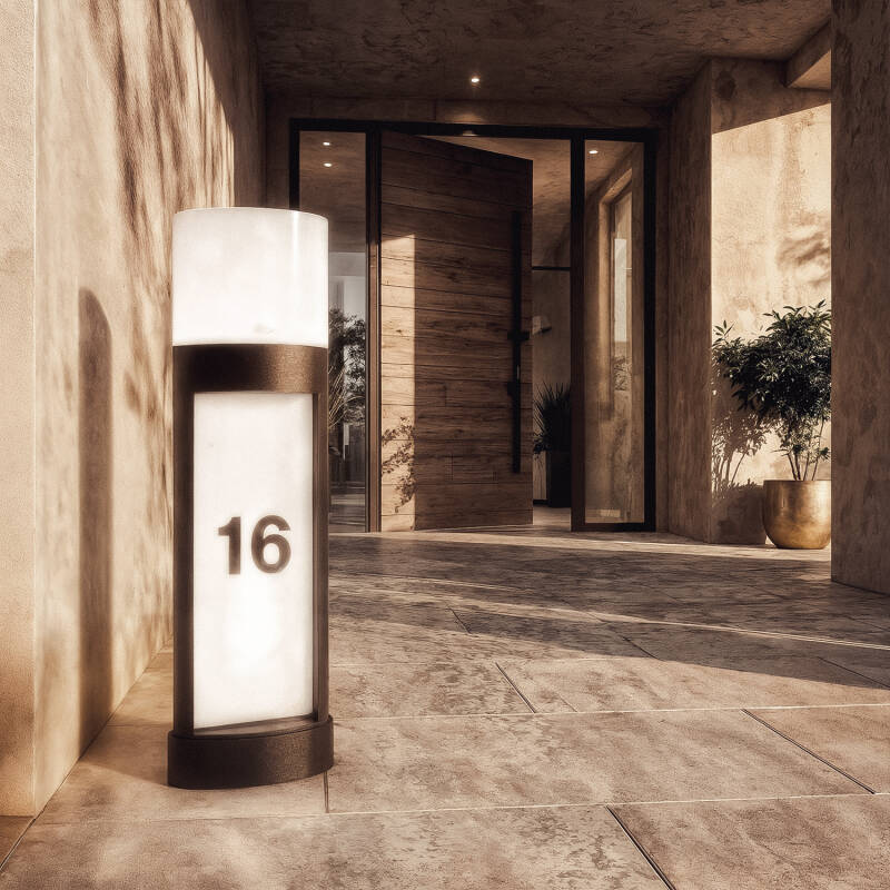 Baliza Exterior LED 10W Superfície de Pé 50cm Alumínio para Numeração de Casas Mulham