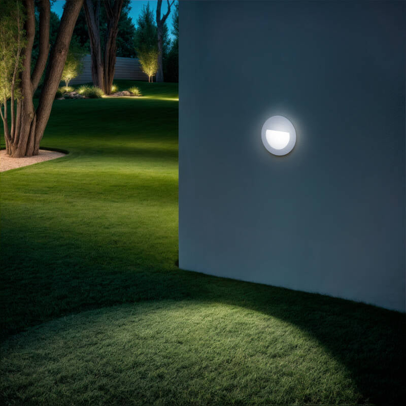Baliza Exterior LED 1,5W Encastrável de Parede Alumínio Olite IP65