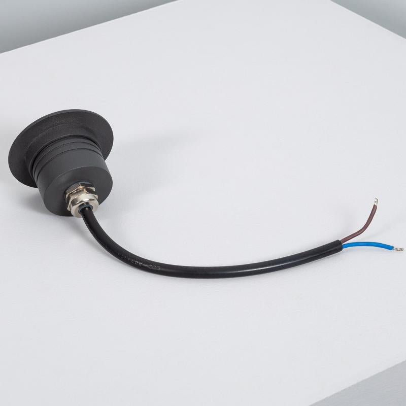 Baliza Exterior LED Encastrável de Chão 1L 24V DC Loto Preta