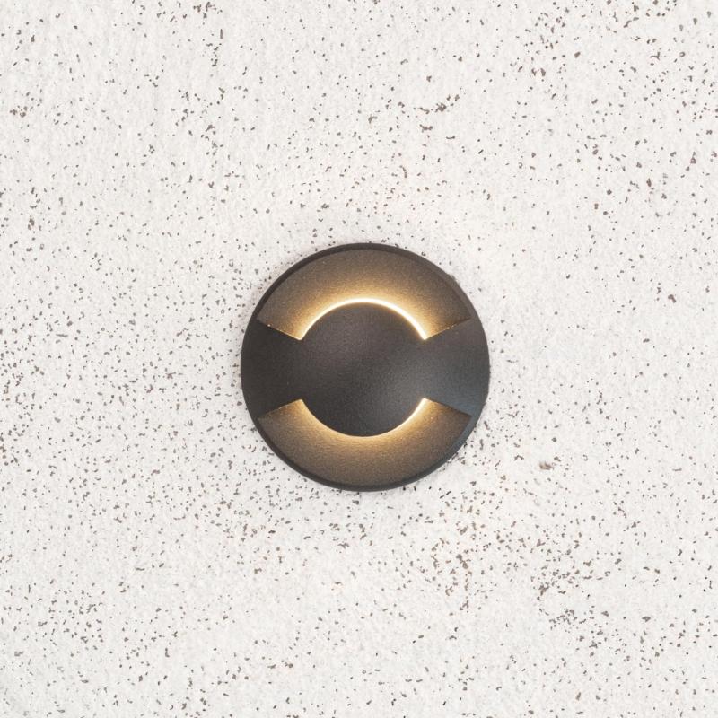 Baliza Exterior LED Encastrável de Chão 2L 24V DC Loto Preta