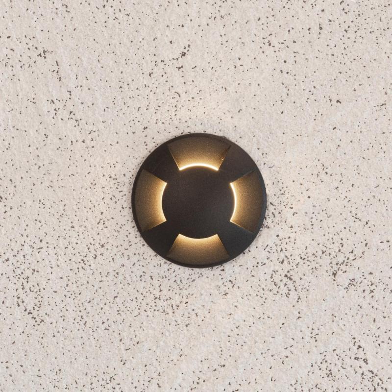Baliza Exterior LED Encastrável de Chão 4L 24V DC Loto Preta