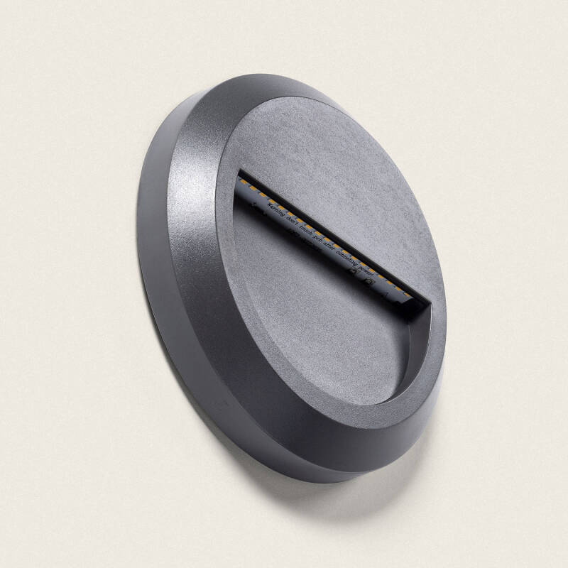 Baliza Exterior LED Superfície de Parede Circular Antracite Edulis
