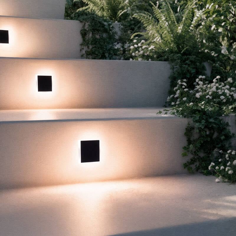 Baliza Exterior LED 2W Encastrável Chão/Parede Quadrada Rembel