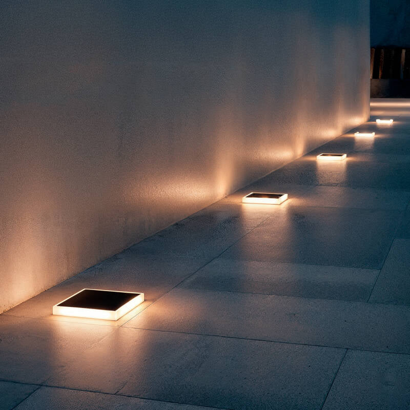 Baliza Exterior LED 2W Encastrável Chão/Parede Quadrada Rembel