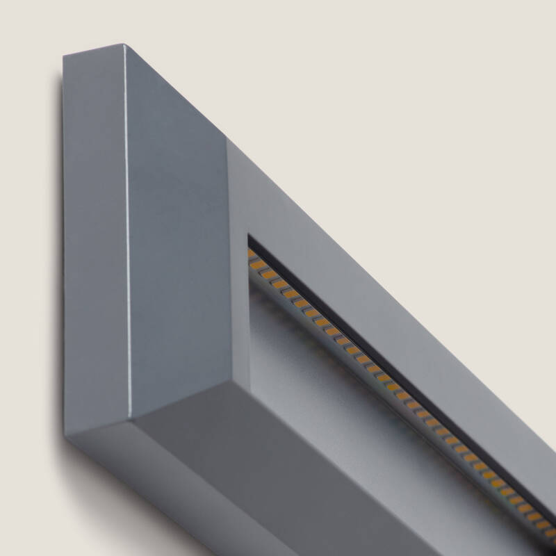 Baliza Exterior LED 2W Superfície Parede Retangular Cinzento Élide