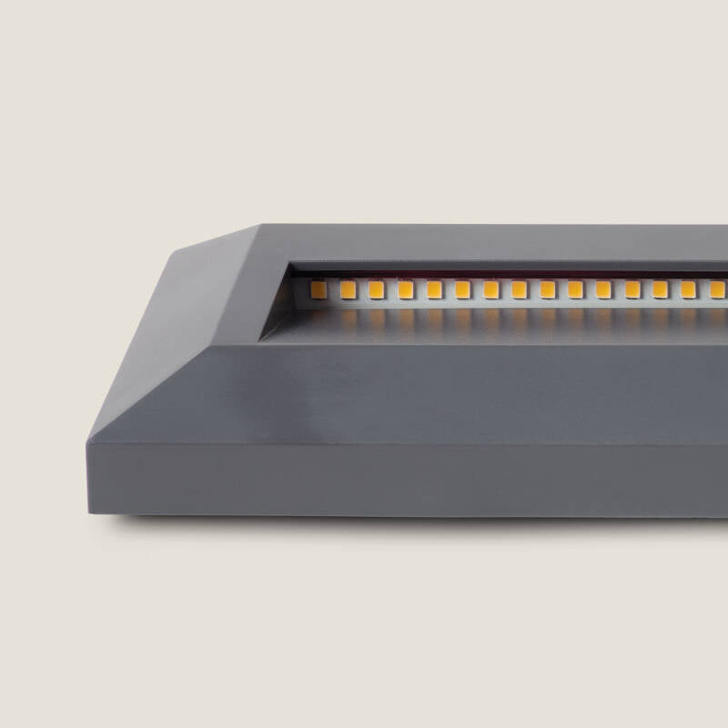 Baliza Exterior LED 2W Superfície Parede Retangular Cinzento Élide