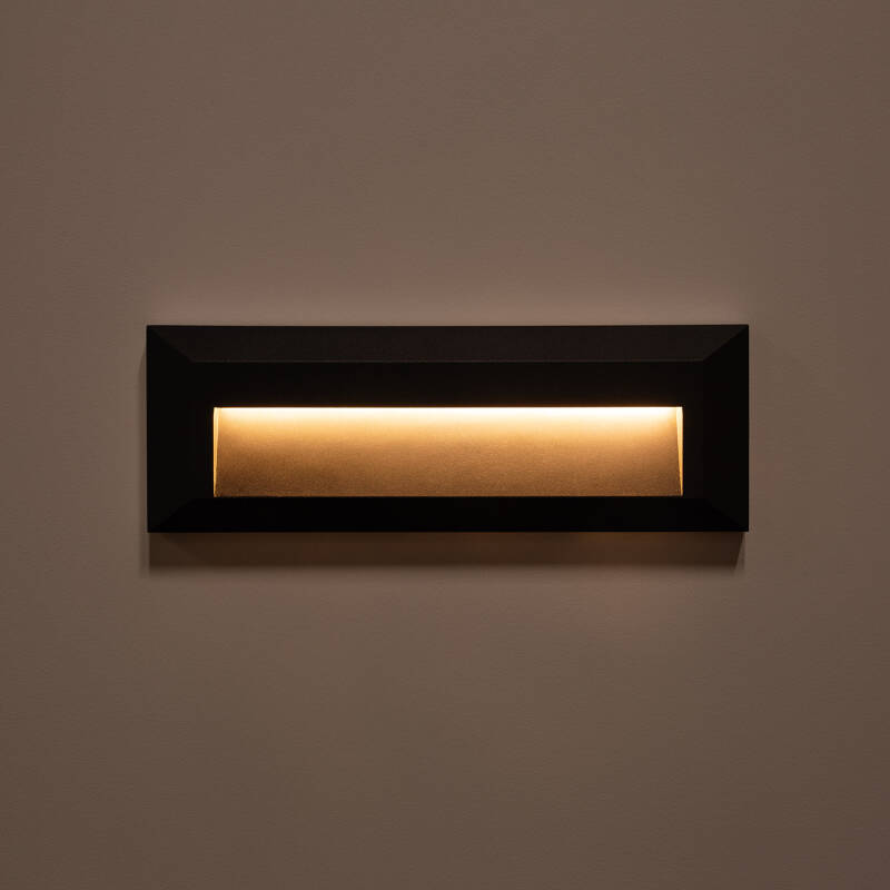 Baliza Exterior LED 2W Superfície Parede Retangular Cinzento Élide