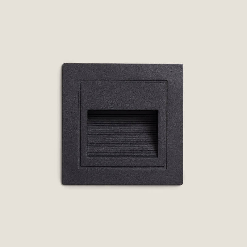 Baliza Exterior LED de 3 W, Encastrável de parede, Quadrada, em Alumínio, Olite