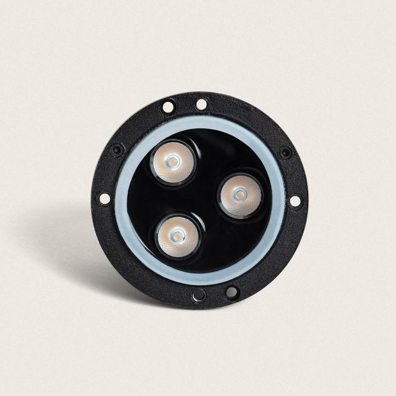 Baliza Exterior LED 3W Encastrável de Chão Gimsha 2L Preta