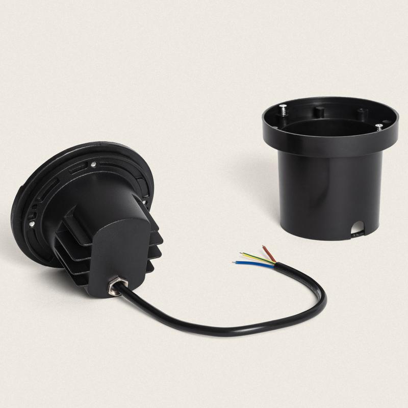 Baliza Exterior LED 3W Encastrável de Chão Gimsha 2L Preta