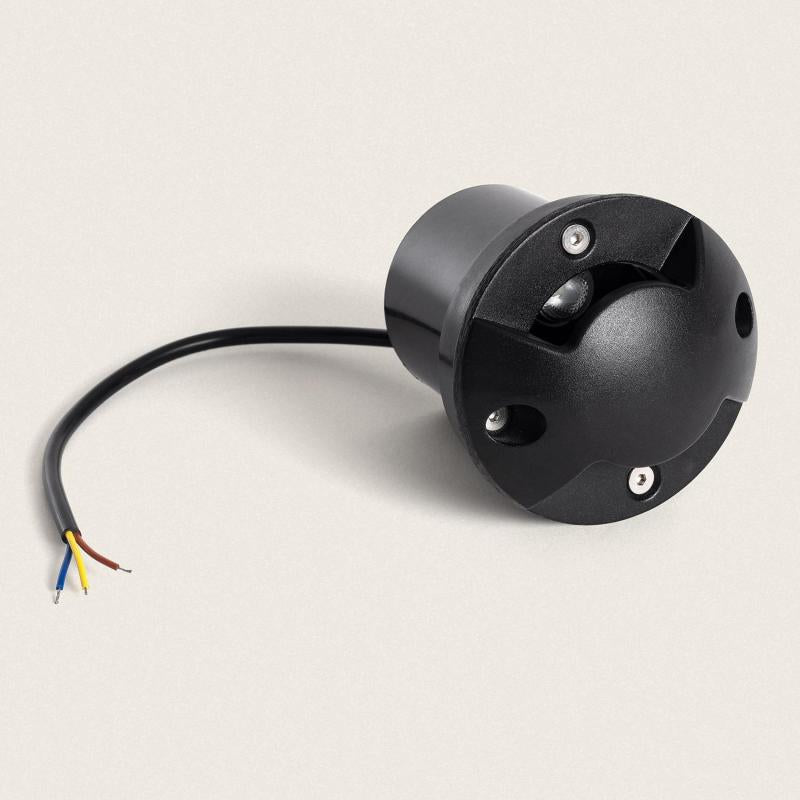 Baliza Exterior LED 3W Encastrável de Chão Gimsha 2L Preta