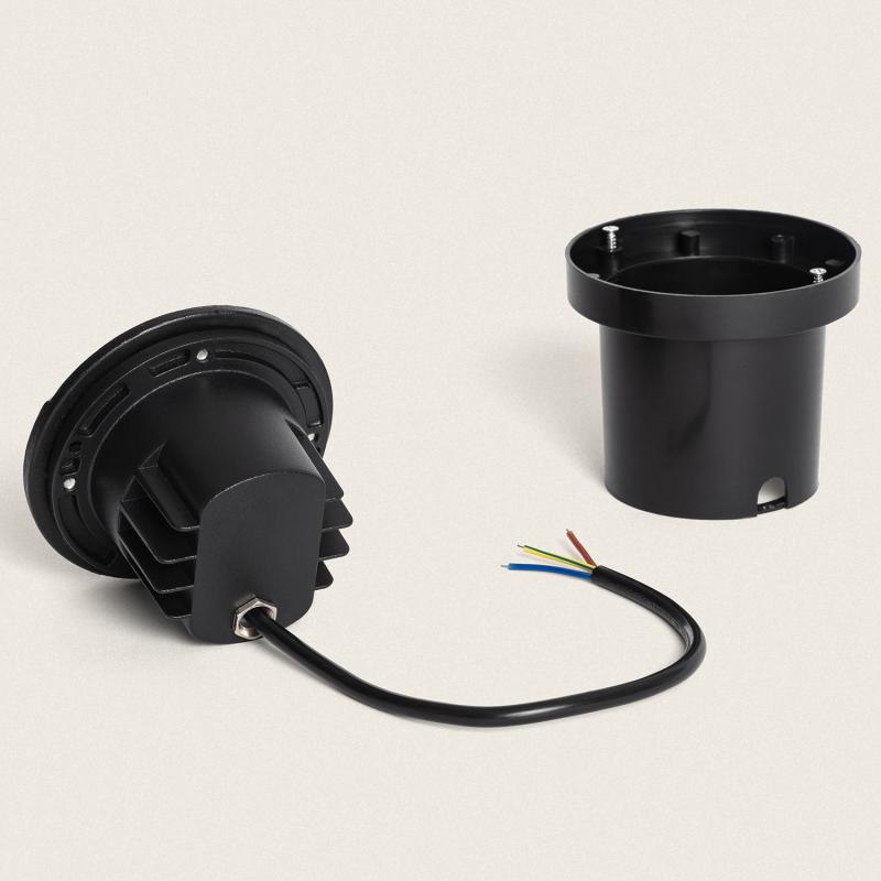 Baliza Exterior LED 3W Encastrável de Chão Gimsha 4L Preta