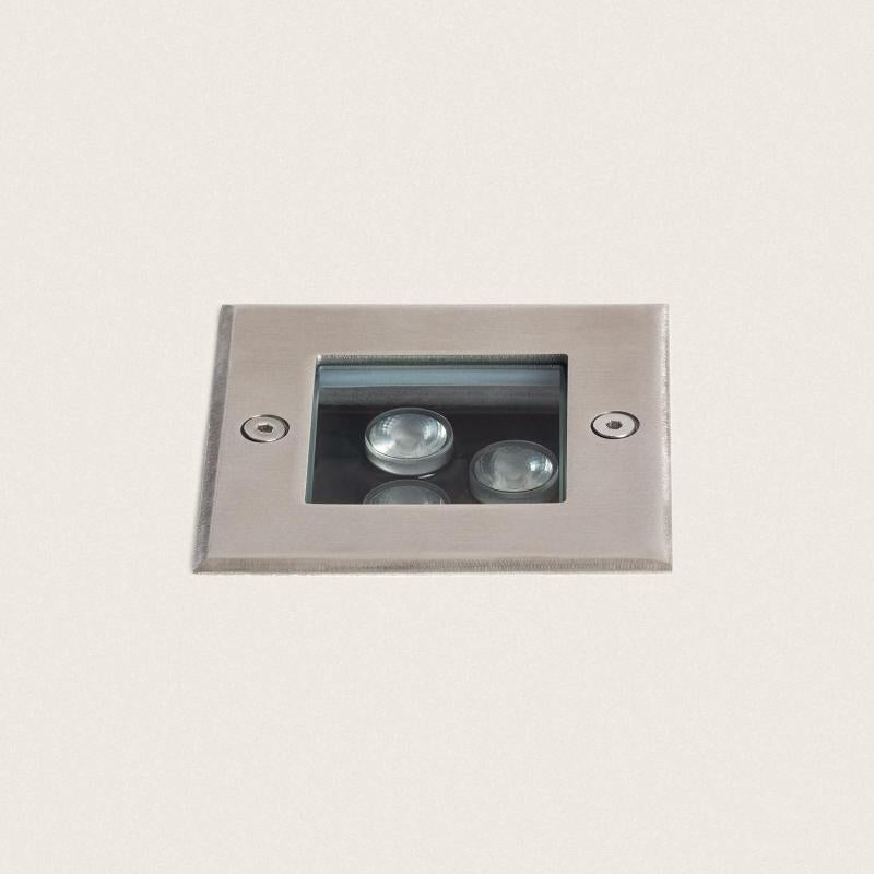 Baliza Exterior LED 3W Encastrável de Chão Quadrada Utopia