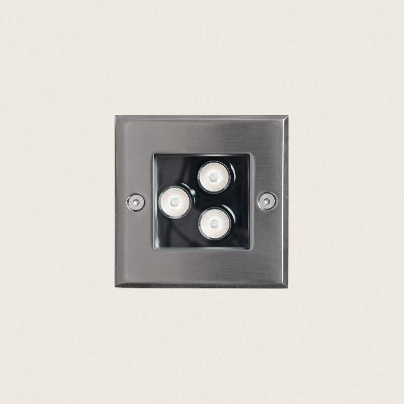Baliza Exterior LED 3W Encastrável de Chão Quadrada Utopia