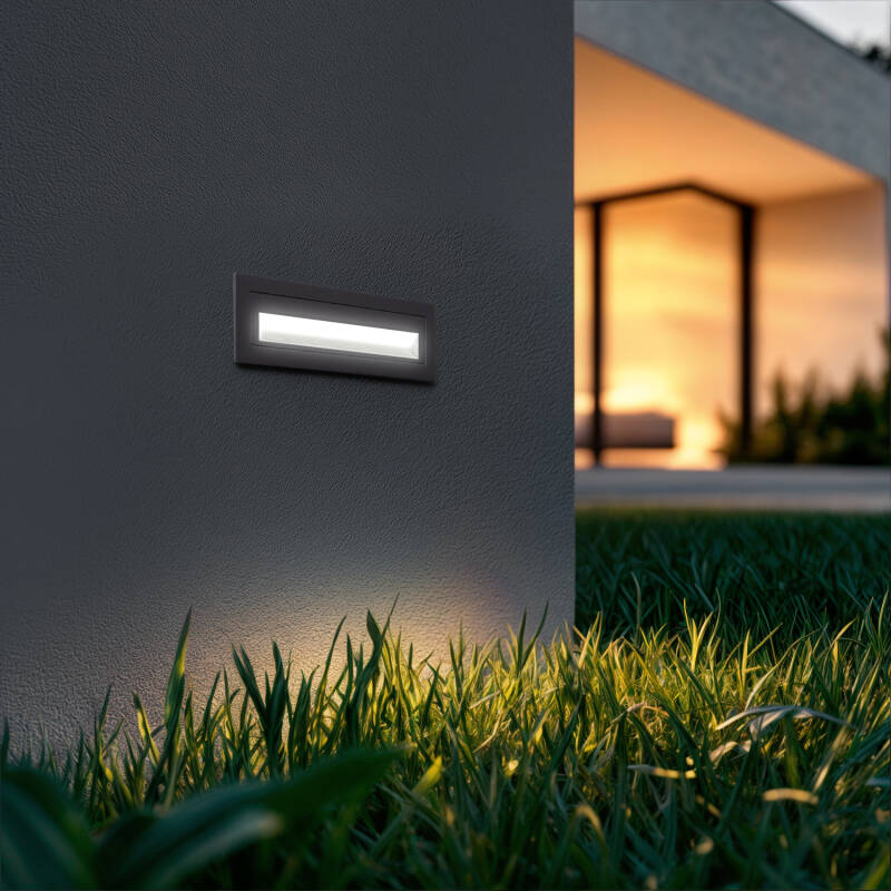 Baliza Exterior LED 3W Encastrável de Parede Alumínio Antracite Path