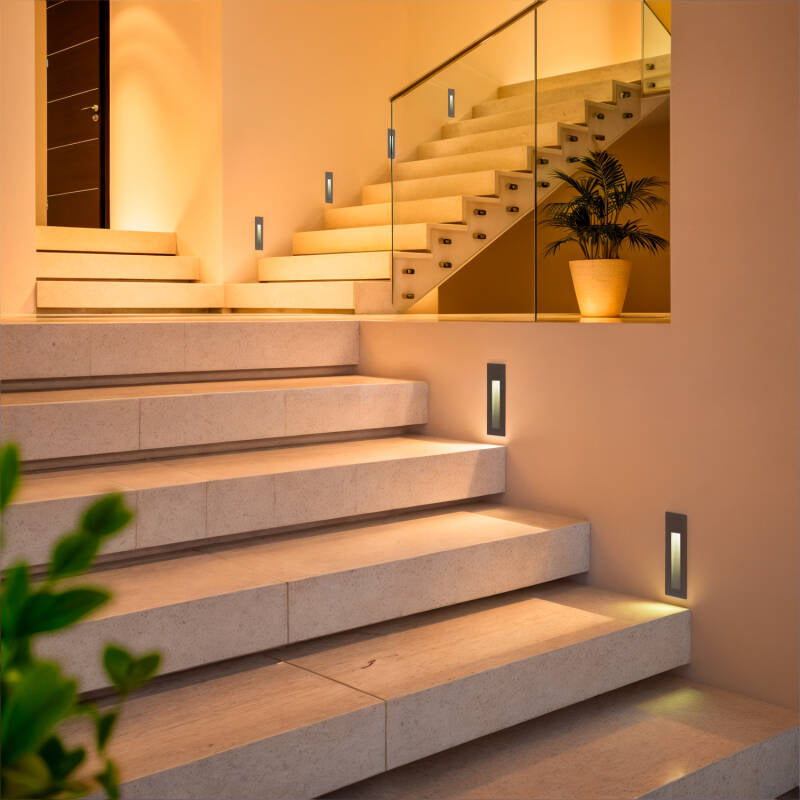 Baliza Exterior LED de 3 W para Encastrar na Parede, Cor Antracite, Lane